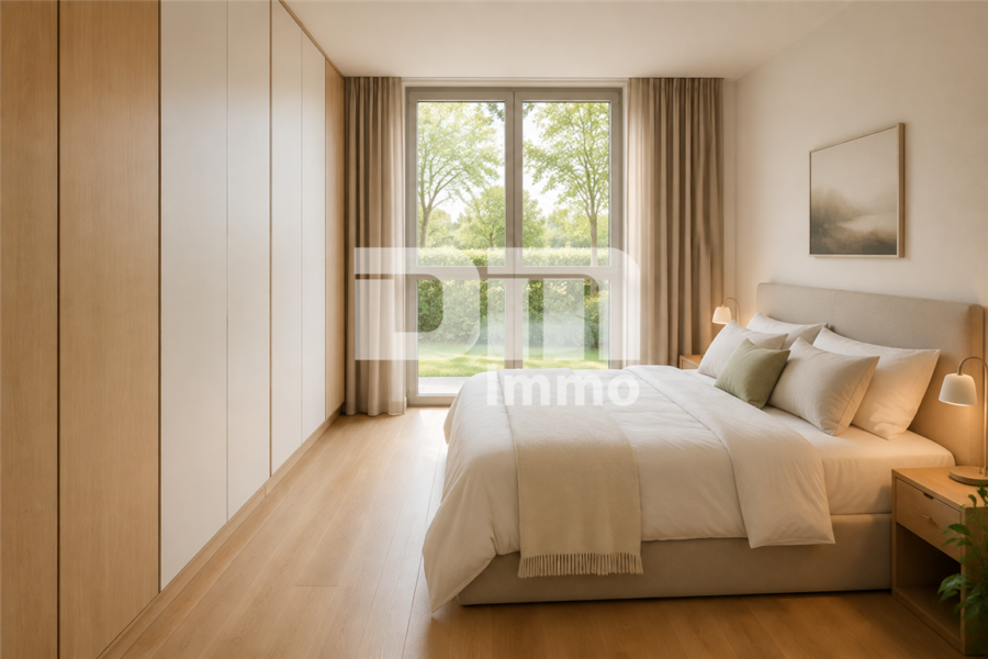 Moderne 3-Zi KFW 55 -Wohnung in barrierearmen Neubauprojekt inkl. Terrasse/Balkon + Abstellraum - Schlafzimmer